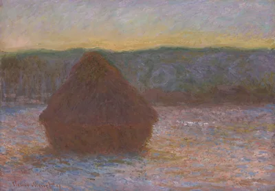 Stack of Wheat (Thaw, Sunset) — Claude Monet