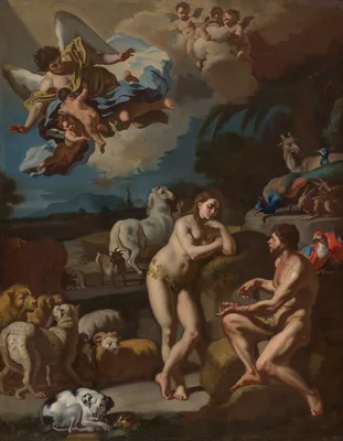 Adam and Eve in Paradise — Francesco Solimena