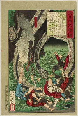 General Tamichi, from the series A Mirror of Famous Japanese Generals — Yoshitoshi