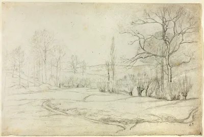 Landscape in Montfoucault — Camille Pissarro