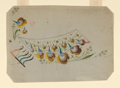 Design for an Embroidered Waistcoat Pocket
