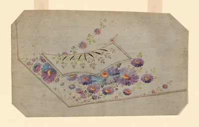 Design for an Embroidered Waistcoat Pocket