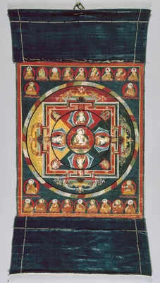 Painted Banner (Thangka) of Vajrasattva Mandala