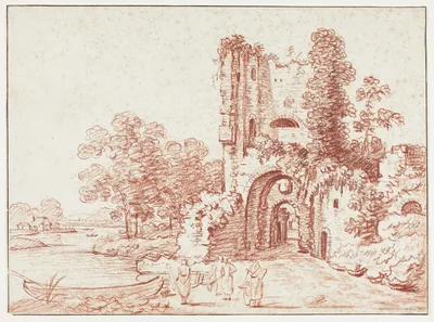Landscape with Ruined Tower — Pierre-Alexandre Wille