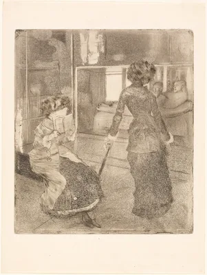 Mary Cassatt at the Louvre: The Etruscan Gallery — Edgar Degas