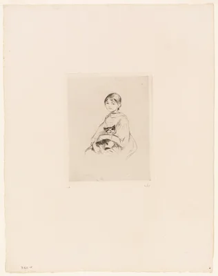 Young Girl with a Cat — Berthe Morisot