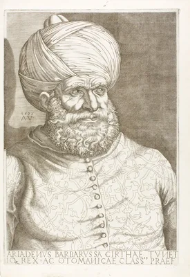Portrait of Barbarossa — Agostino Veneziano