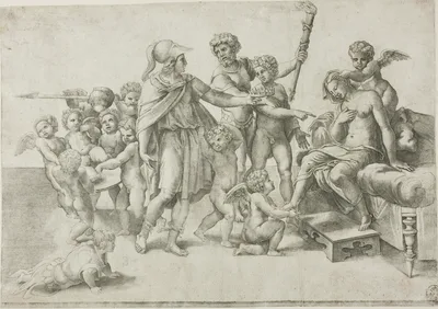 Alexander and Roxana — Giovanni Jacopo Caraglio