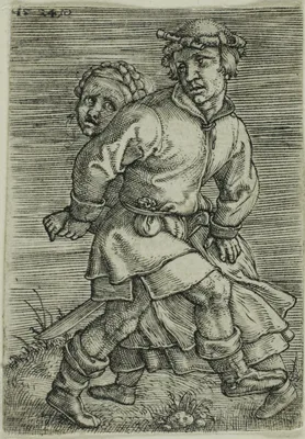 Peasant Couple Dancing — Barthel Beham