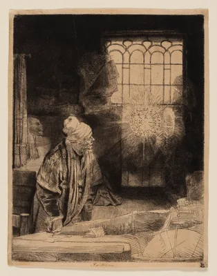 A Scholar in His Study (Faust) — Rembrandt