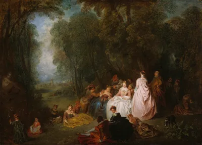 Fête champêtre (Pastoral Gathering) — Jean-Antoine Watteau