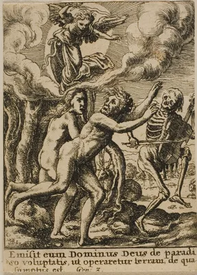 Expulsion from Paradise — Wenceslaus Hollar
