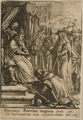 The Pope and Death — Wenceslaus Hollar