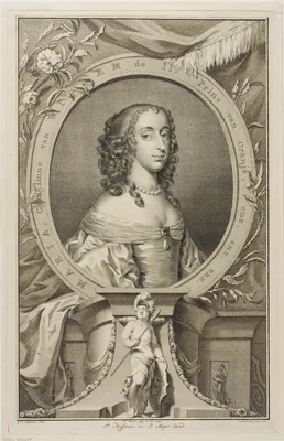 Maria, Wife of Willem II of Orange — Jacobus Houbraken