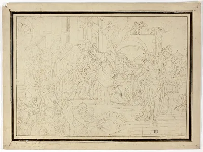 Ruler Receiving Lady — Francesco Solimena