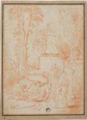 Tobit Burying the Dead or Funeral of Phocian — Jean-Antoine Watteau