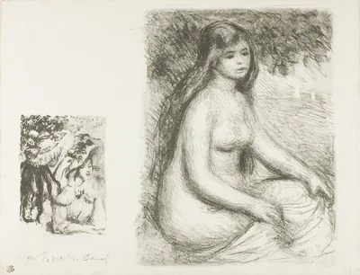 The Pinned Hat and the Bather — Pierre-Auguste Renoir