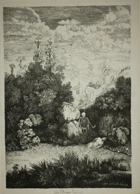 Bathing Woman and Death — Rodolphe Bresdin