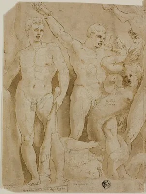 Ancient Sarcophagus Relief with the Labors of Hercules — Girolamo da Carpi