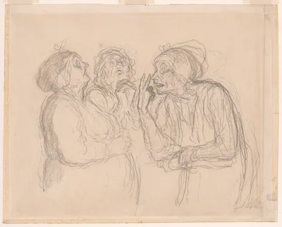 Three Gossips — Honoré Daumier