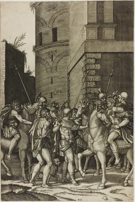 Emperor Freeing the Slave Androcles — Agostino Veneziano