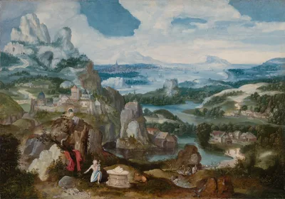 Landscape with the Penitent Saint Jerome — Belgian