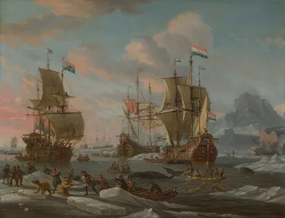 The Dutch Whaling Fleet — Abraham Storck