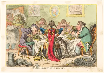 Germans Eating Sour-Krout — James Gillray