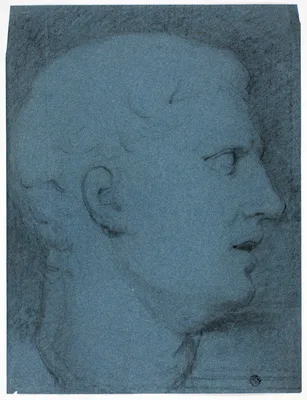 Profile of Head after a Cast (recto and verso) — George Henry Harlow