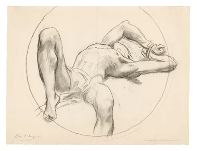 Bound Man (recto); Sketch of Bound Man (verso) — John Singer Sargent