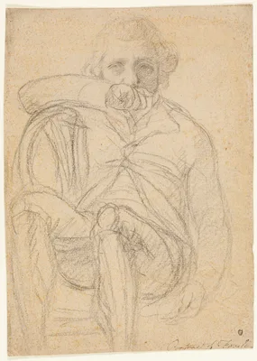 Portrait of Fuseli (recto); Sketch of a Hand (verso) — Henry Fuseli
