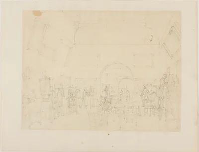 Study for British Institution, Pall Mall, from Microcosm of London — Augustus Charles Pugin