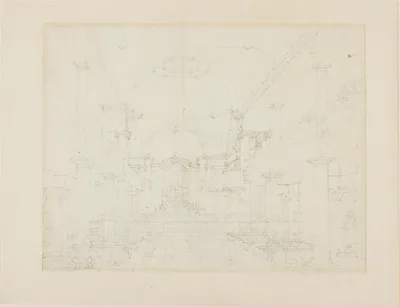 Study for The Roman Catholic Chapel, Lincoln's Inn Fields, from Microcosm of London — Augustus Charles Pugin