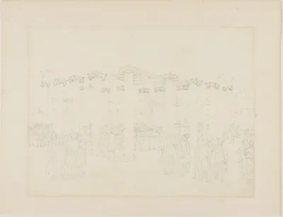 Study for The Coal Exchange, from Microcosm of London — Augustus Charles Pugin