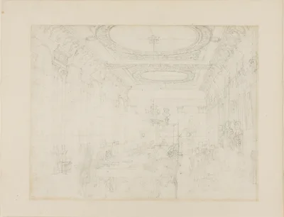 Study for The College of Physicians, from Microcosm of London — Augustus Charles Pugin