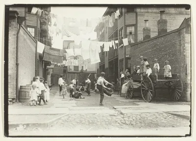 Playground in a Mill Village (Playground in a Tenement Alley), Boston — Lewis Hine