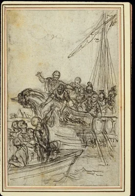 Study for Lucain's "La Pharsale", Canto VIII — Hubert-François Gravelot