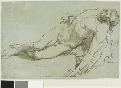 The Dead Christ (recto); Child's Head (verso) — Charles Le Brun