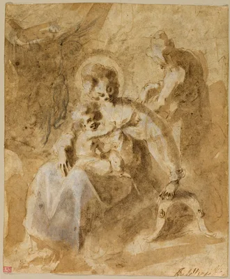 The Holy Family Resting on the Flight into Egypt — Jacques Bellange