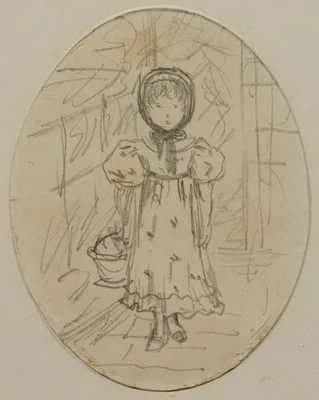 Little Girl in a Garden — Kate Greenaway