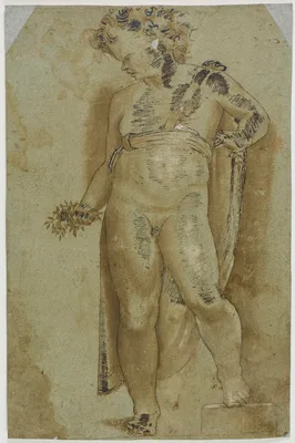 Putto Holding Flowers — Pellegrini Tiballdi