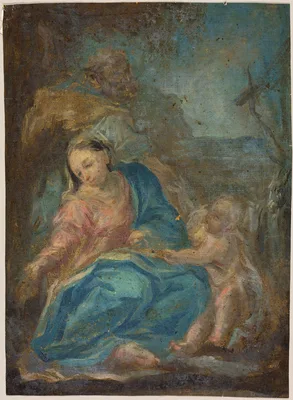 Rest on the Flight into Egypt (recto); Madonna of the Rosary (verso) — Federico Barocci
