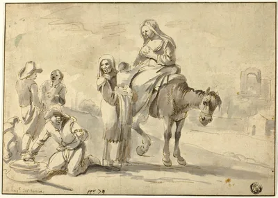 Travelers Resting for Nourishment — Michelangelo Cerquozzi
