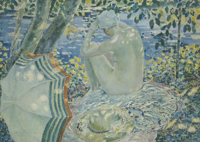 On the Bank — Frederick Carl Frieseke