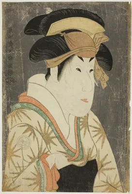 The actor Segawa Kikunojo III as Oshizu, wife of Tanabe Bunzo — Sharaku