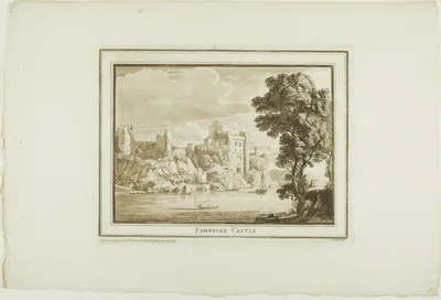 Pembroke Castle, plate six from Twelve Views in South Wales — Paul Sandby