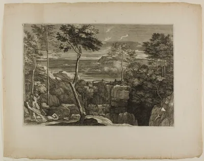 Landscape with Three Brigands and Their Victim — Sébastien Bourdon