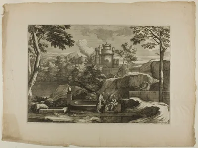View of a City (Christ with the Good Samaritan at the Well) — Sébastien Bourdon