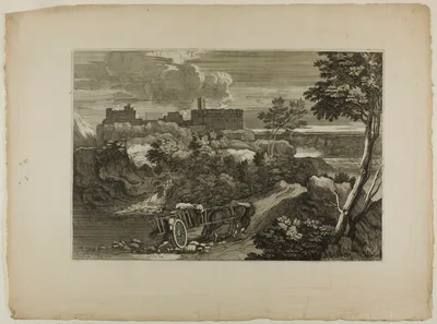 Two Carters Pushing Their Cart and Animals — Sébastien Bourdon