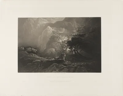 Moses and the Burning Bush, from Illustrations of the Bible — John Martin
